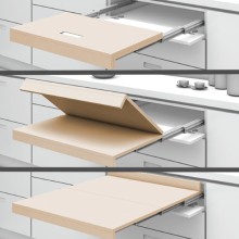 Механизъм за изтегляща се сгъваема маса от шкаф SHELF & TABLE H