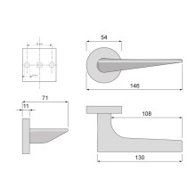 Дръжка за интериорна врата KATANA инокс