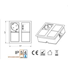 Контакт за вграждане VERSA HIT  DUO  1Shuko_2USB черен