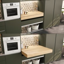 Механизъм за изтеглящ се плот от плитък шкаф +39 OPLA FOLDING