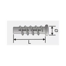 Дюбел газобетон   КБТ6 10x50 mm