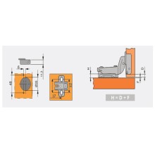   Панта Ø35, открит кант, 110º       K-60